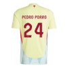 Camisola Espanha Pedro Porro 24 Homen Equipamento 2ª Euro 2024